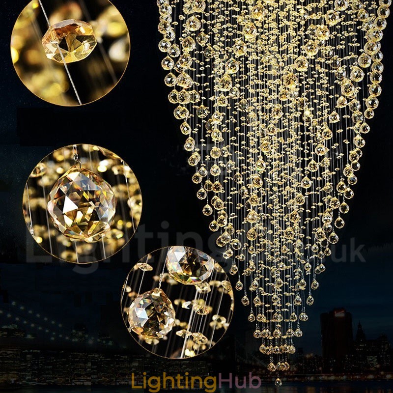 15 Lights Modern K9 Crystal Ceiling Pendant Light Indoor Chandelier Lighting Lamps Fixtures