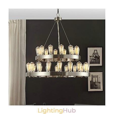 Vintage Mini Style Chrome Metal Chandelier Vintage Mini Style Chrome Metal Chandelier