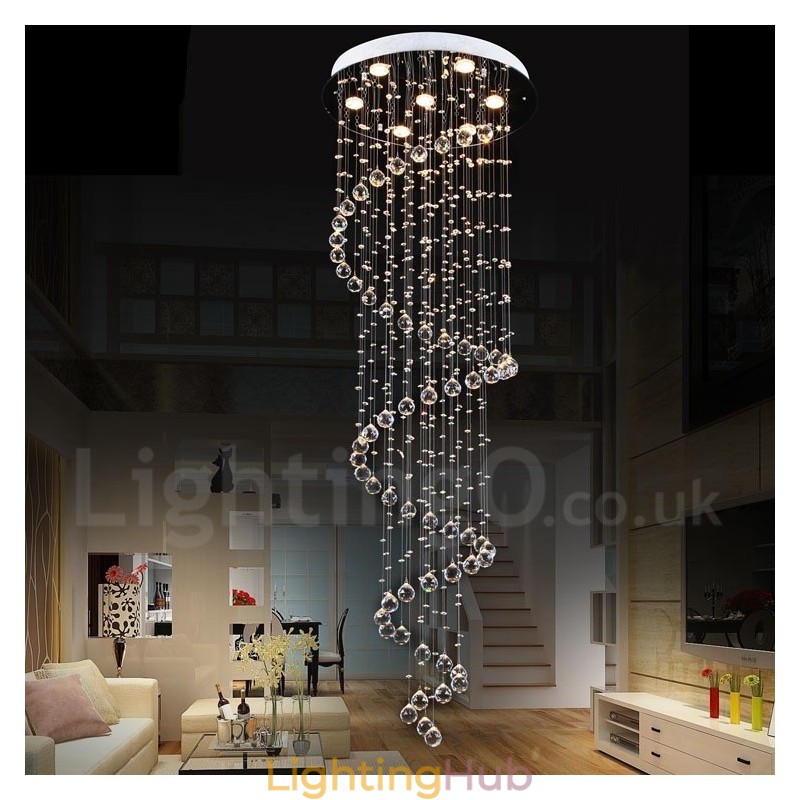 7 Lights Modern K9 Crystal Ceiling Pendant Light Indoor Chandelier Lighting Lamps Fixtures