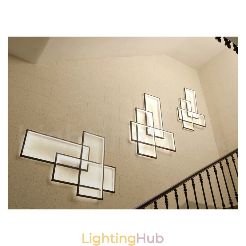 Modern Comtemporary Alumilium Painting Ceiling Light Flush Mount Wall Light with Remoter Dimmer for Living Room Bed Room