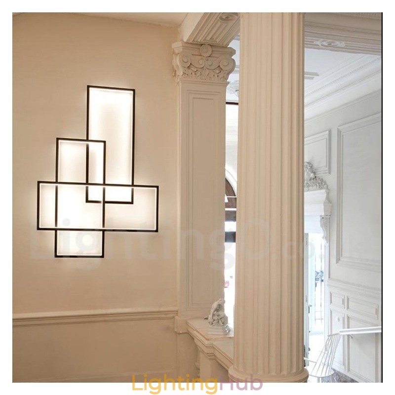 Modern Comtemporary Alumilium Painting Ceiling Light Flush Mount Wall Light with Remoter Dimmer for Living Room Bed Room
