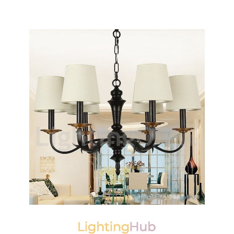6 Light Rustic Retro Candle Style Chandelier