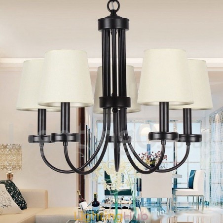 5 Light Retro Contemporary Black Candle Style Chandelier 5 Light Retro Contemporary Black Candle Style Chandelier