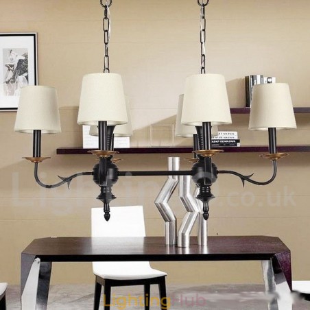 6 Light Rustic Retro Black Candle Style Chandelier 6 Light Rustic Retro Black Candle Style Chandelier