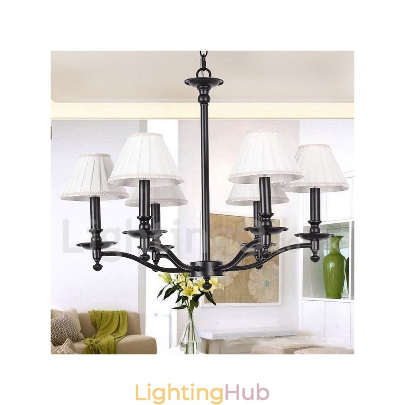 6 Light Retro Rustic Candle Style Chandelier