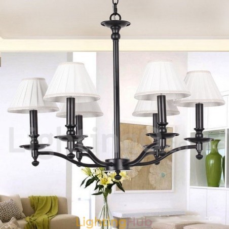 6 Light Retro Rustic Candle Style Chandelier