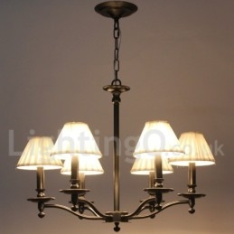 6 Light Retro Rustic Candle Style Chandelier