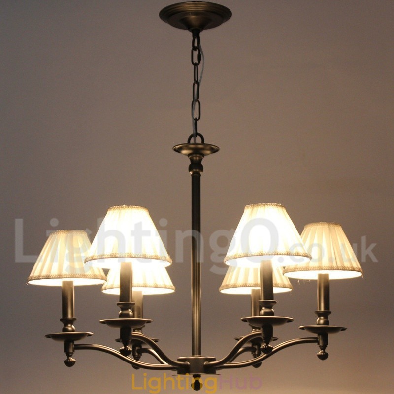 6 Light Retro Rustic Candle Style Chandelier