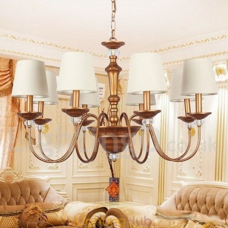 8 Light Retro Candle Style Chandelier 8 Light Retro Candle Style Chandelier