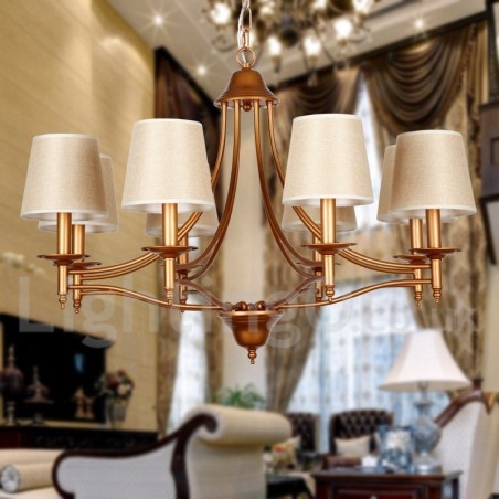 8 Light Rustic Retro Mediterranean Style Candle Style Chandelier 8 Light Rustic Retro Mediterranean Style Candle Style Chandelier