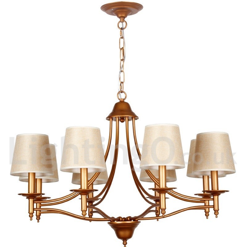8 Light Rustic Retro Mediterranean Style Candle Style Chandelier