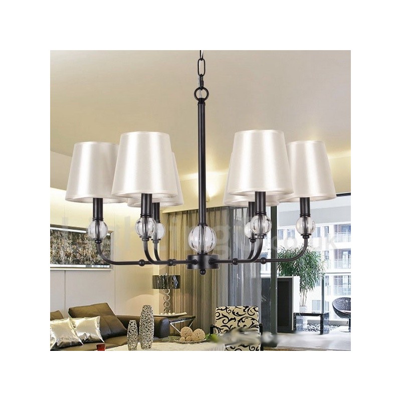 6 Light Rustic Retro Contemporary Candle Style Chandelier