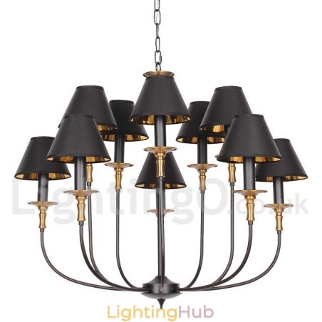 Retro Black 2 Tier Large Chandelier Candle Style Chandelier Retro Black 2 Tier Large Chandelier Candle Style Chandelier