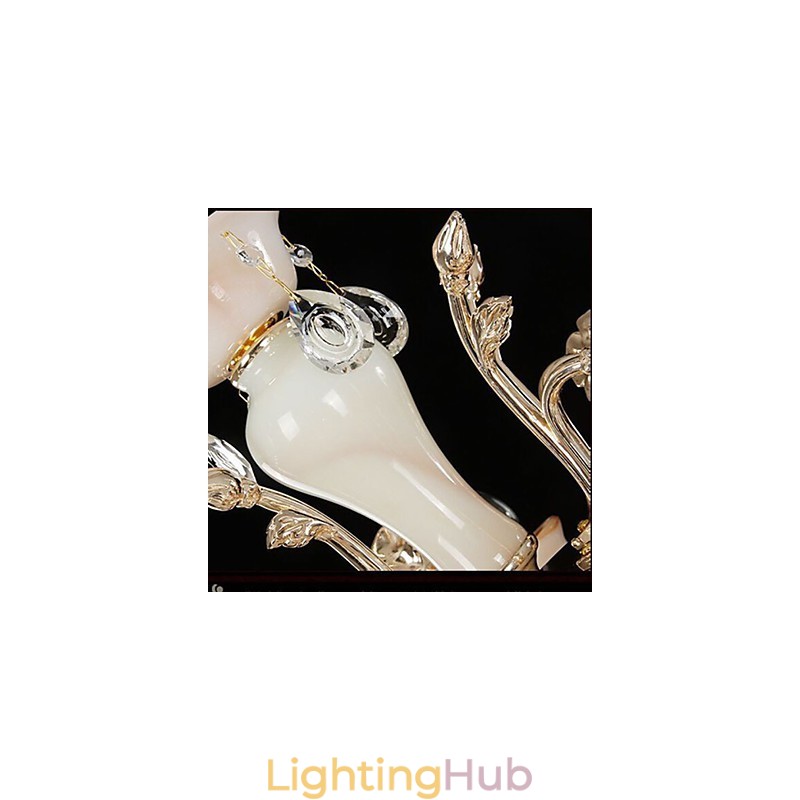 European Style Pendant Zinc Alloy Imitation Jade Crystal Pendant