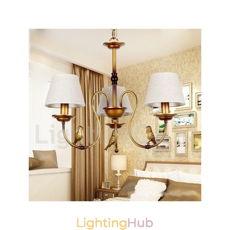 3 Light Modern Contemporary Rustic Retro Candle Style Chandelier