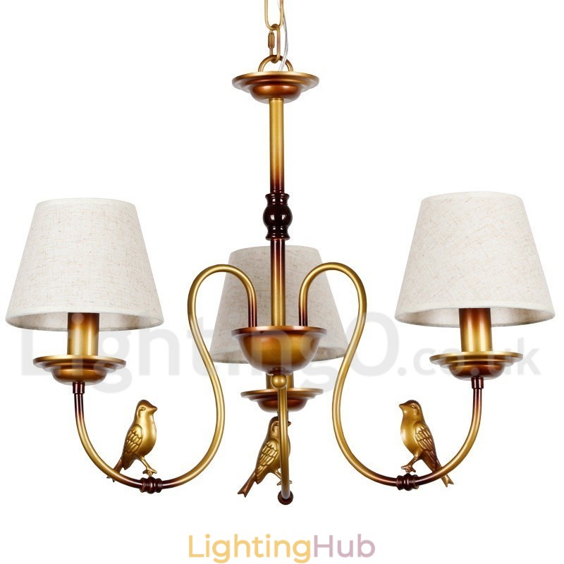 3 Light Modern Contemporary Rustic Retro Candle Style Chandelier