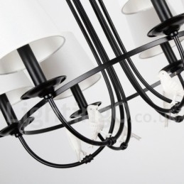 12 Light Retro Black Mediterranean Style Rustic Contemporary Candle Style Chandelier
