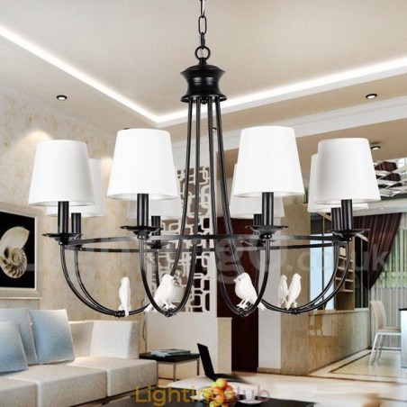 8 Light Retro Black Mediterranean Style Rustic Contemporary Candle Style Chandelier 8 Light Retro Black Mediterranean Style Rustic Contemporary Candle Style Chandelier