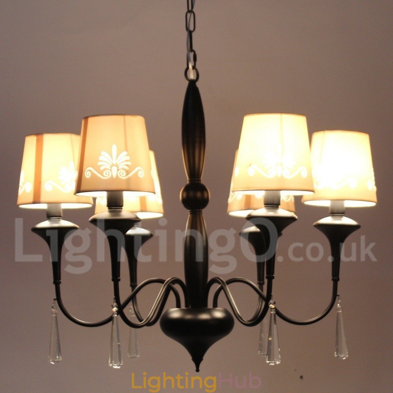 6 Light Mediterranean Style Candle Style Chandelier