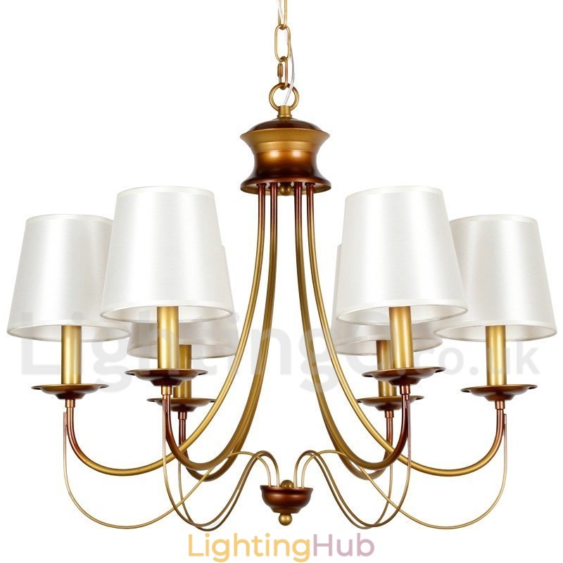 6 Light Rustic Mediterranean Style Modern Contemporary Candle Style Chandelier