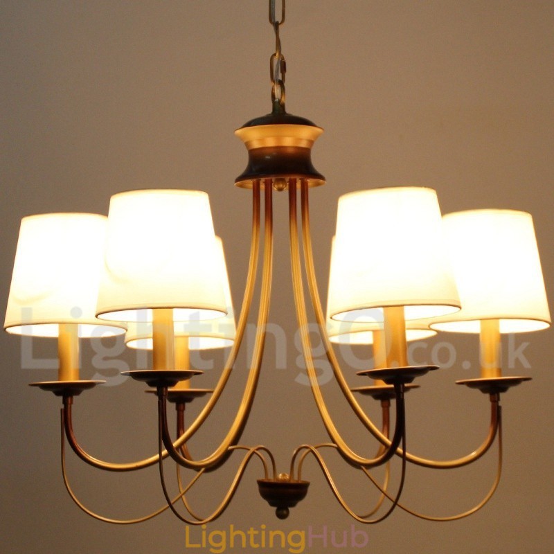 6 Light Rustic Mediterranean Style Modern Contemporary Candle Style Chandelier