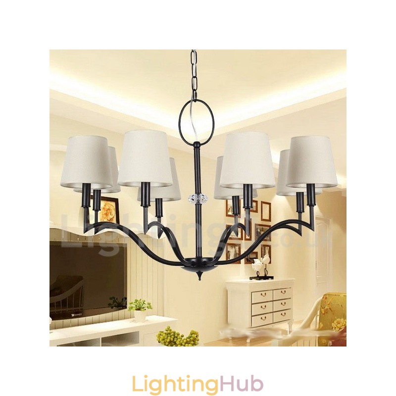 8 Light Modern Contemporary Candle Style Chandelier