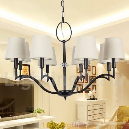 8 Light Modern Contemporary Candle Style Chandelier 8 Light Modern Contemporary Candle Style Chandelier
