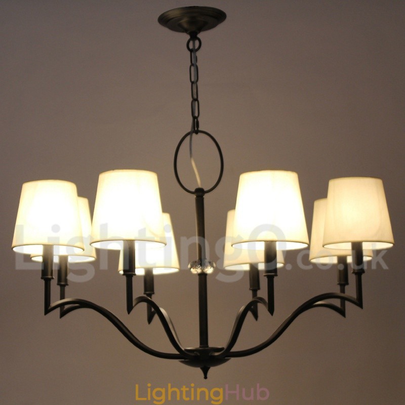 8 Light Modern Contemporary Candle Style Chandelier
