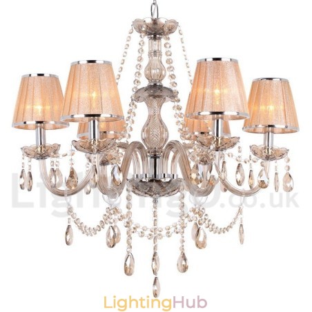 6 Light K9 Crystal Candle Style Chandelier 6 Light K9 Crystal Candle Style Chandelier