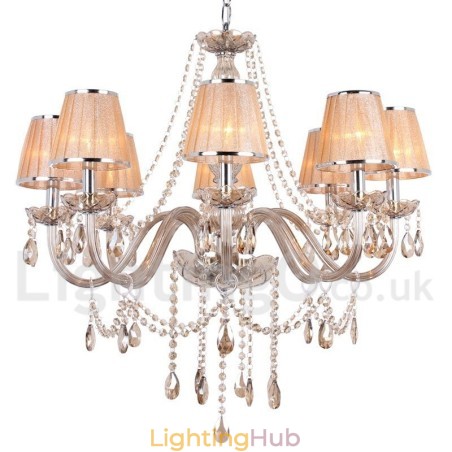8 Light K9 Crystal Candle Style Chandelier 8 Light K9 Crystal Candle Style Chandelier