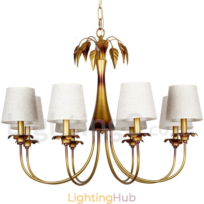 8 Light Modern Contemporary Rustic Candle Style Chandelier