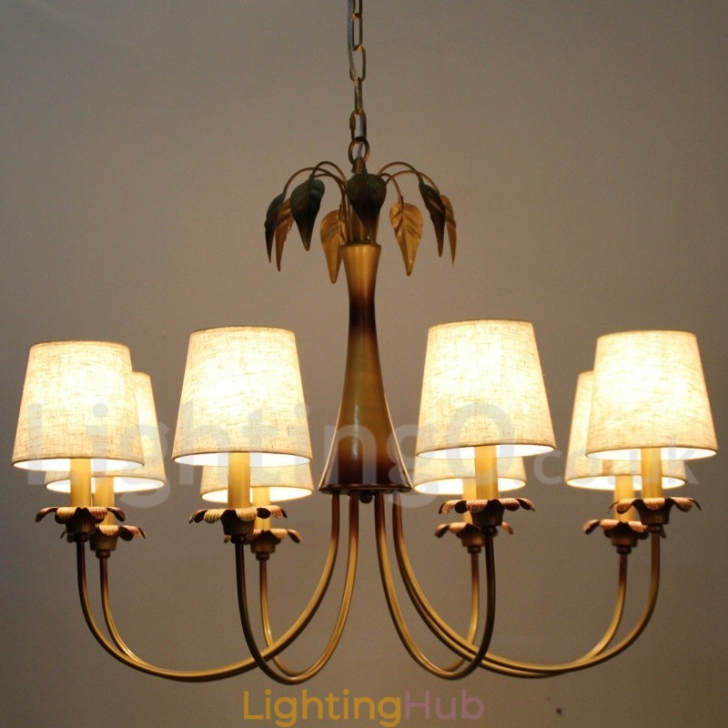 8 Light Modern Contemporary Rustic Candle Style Chandelier