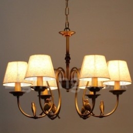 6 Light Modern Contemporary Rustic Retro Candle Style Chandelier