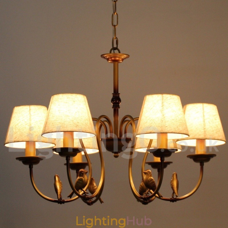6 Light Modern Contemporary Rustic Retro Candle Style Chandelier