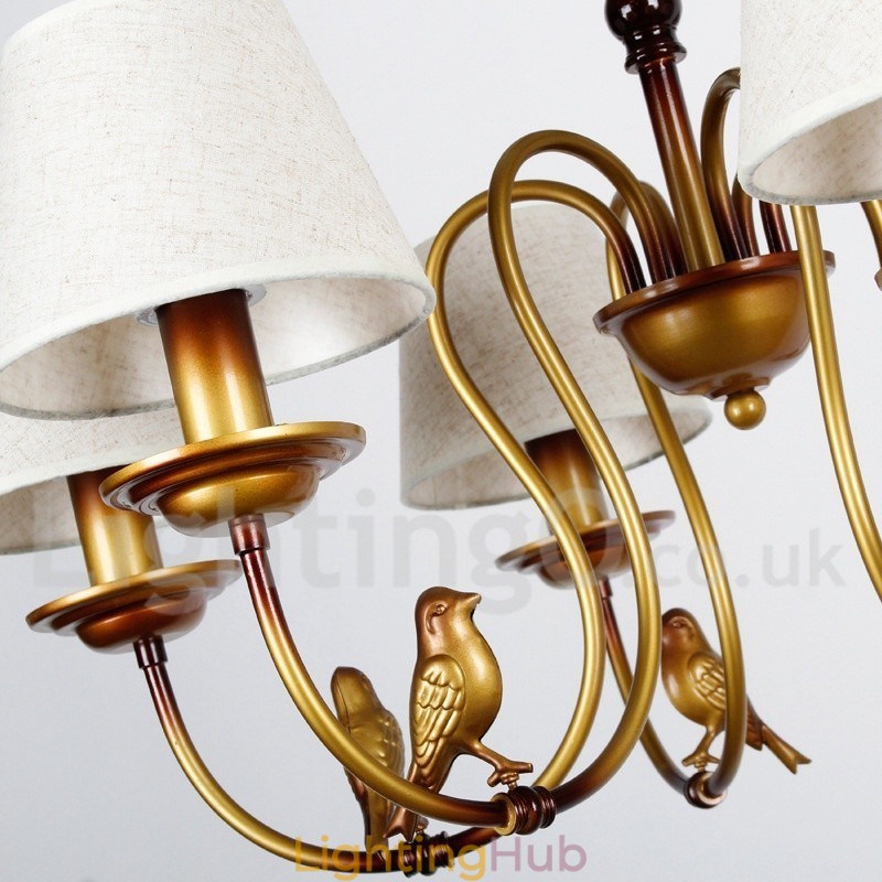 6 Light Modern Contemporary Rustic Retro Candle Style Chandelier