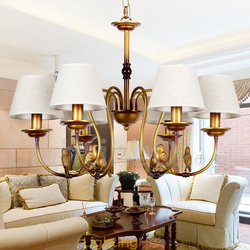 6 Light Modern Contemporary Rustic Retro Candle Style Chandelier