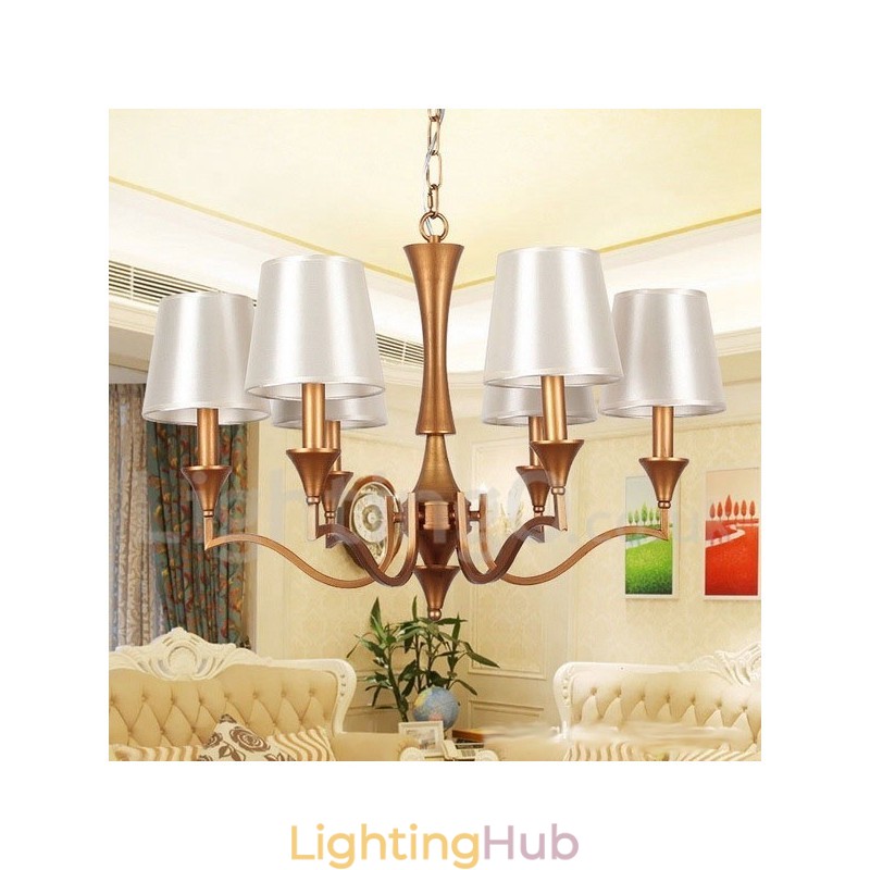 6 Light Mediterranean Style Candle Style Chandelier