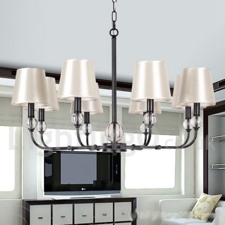 8 Light Rustic Retro Black Contemporary Candle Style Chandelier 8 Light Rustic Retro Black Contemporary Candle Style Chandelier