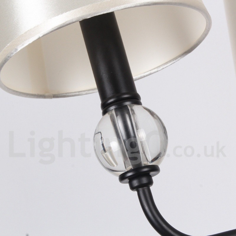 8 Light Rustic Retro Black Contemporary Candle Style Chandelier
