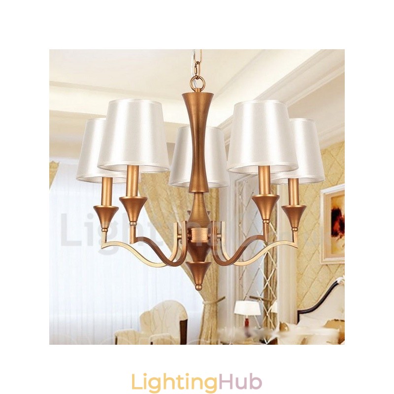 5 Light Rustic Mediterranean Style Candle Style Chandelier