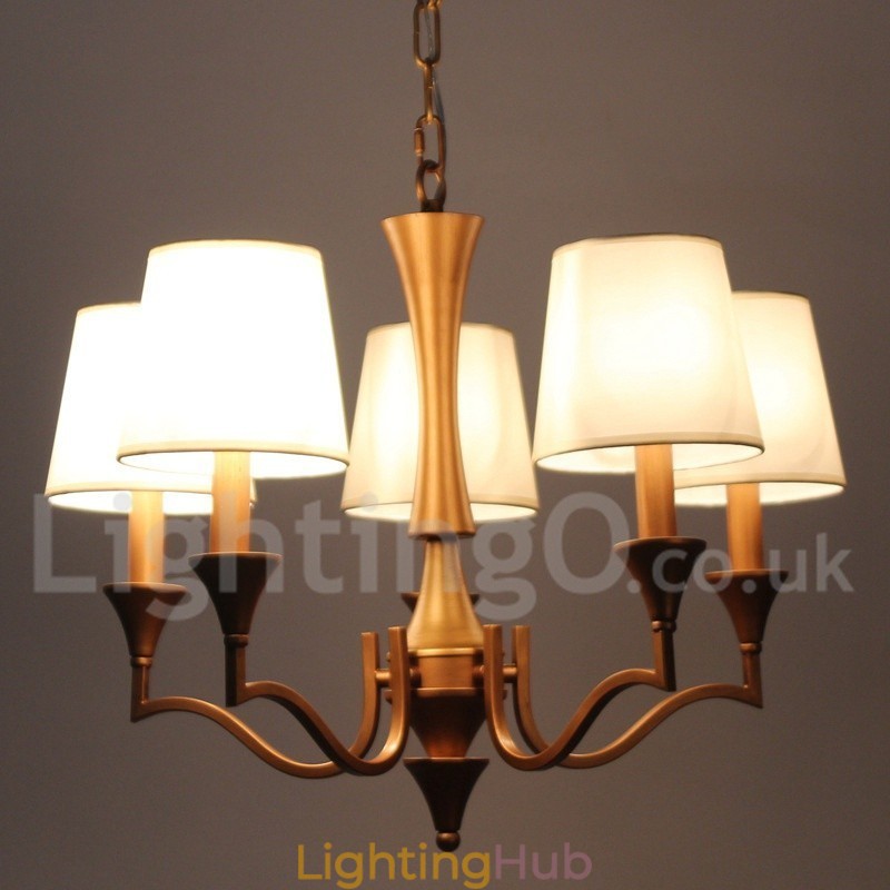 5 Light Rustic Mediterranean Style Candle Style Chandelier