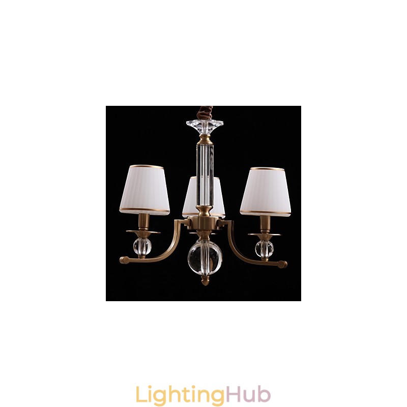 Modern Contemporary Crystal Bronze Metal Chandelier
