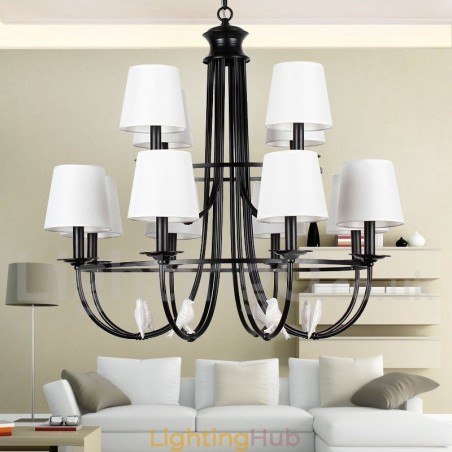 12 Light Rustic Retro Black 2 Tier Large Chandelier Candle Style Chandelier 12 Light Rustic Retro Black 2 Tier Large Chandelier Candle Style Chandelier