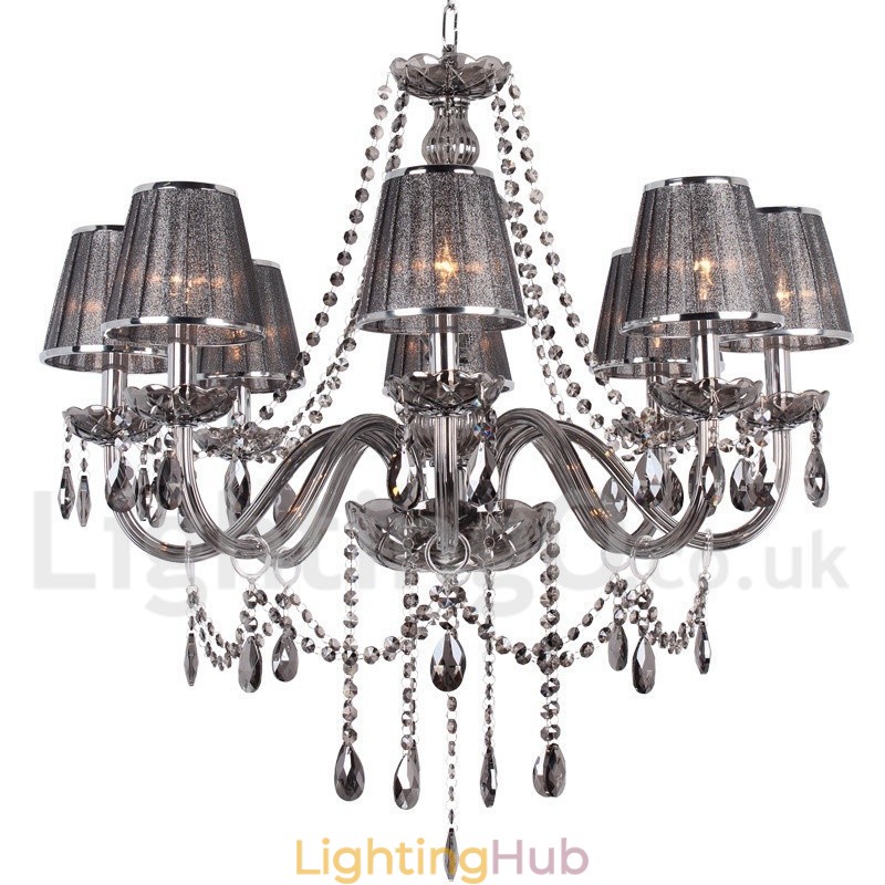 8 Light K9 Crystal Candle Style Chandelier