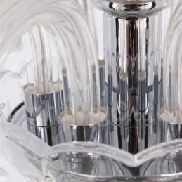 8 Light Contemporary K9 Crystal Candle Style Chandelier