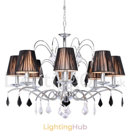 8 Light Contemporary K9 Crystal Candle Style Chandelier 8 Light Contemporary K9 Crystal Candle Style Chandelier