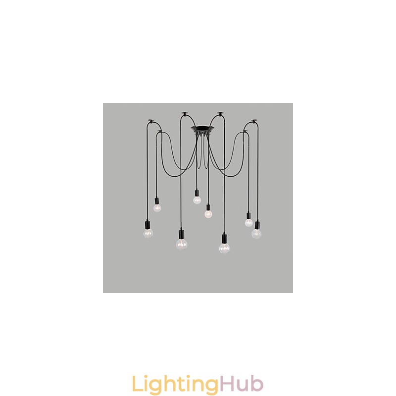 8 Lights Chandelier Pendant Light Traditional Classic Retro Metal