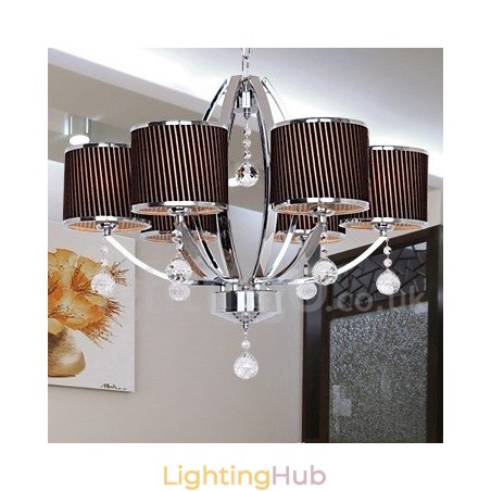 6 Light Contemporary K9 Crystal Candle Style Chandelier 6 Light Contemporary K9 Crystal Candle Style Chandelier