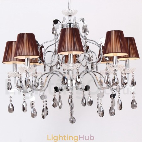 8 Light Contemporary K9 Crystal Candle Style Chandelier 8 Light Contemporary K9 Crystal Candle Style Chandelier