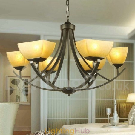 6 Light Mediterranean Style Black Candle Style Chandelier 6 Light Mediterranean Style Black Candle Style Chandelier